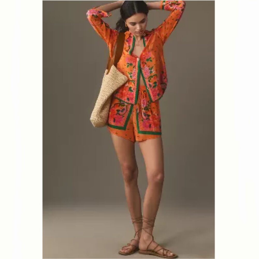 Brand New Farm Rio Fruit Garden Long-Sleeve Buttondown Shirt